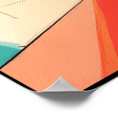 Geometrische Abstrakte Frau mit Aquaaun Poster (Ecke)