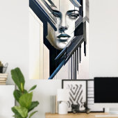 Geometrische abstrakte Frau Poster (Heimbüro)