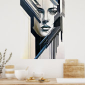 Geometrische abstrakte Frau Poster (Küche)