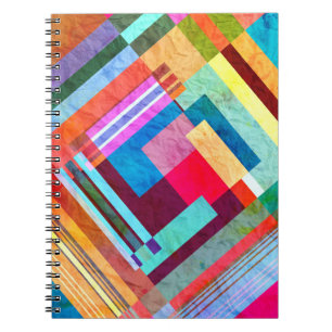 Geometrische abstrakte, grafische Farbgebung. Notizblock