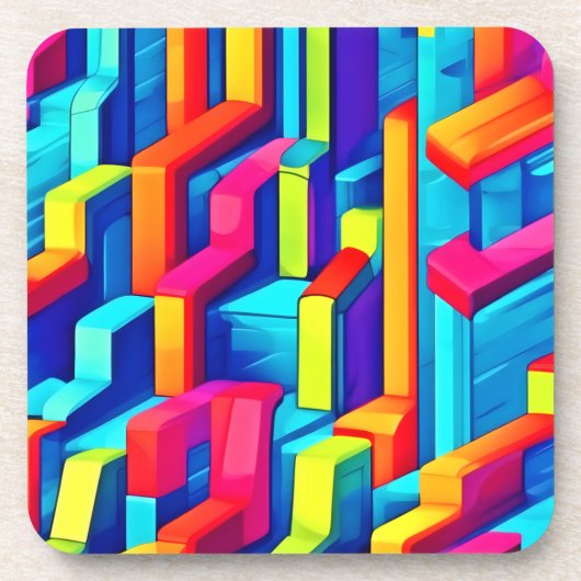 Geometrische Abstrakte Harmonie Getränkeuntersetzer (Vorderseite)