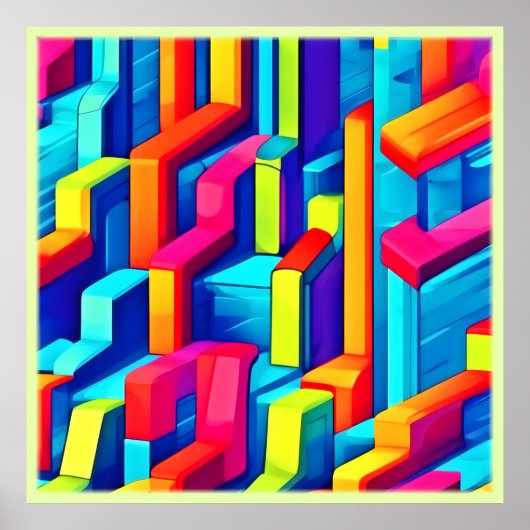 Geometrische Abstrakte Harmonie Poster (Vorne)