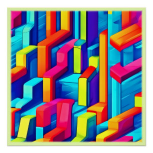 Geometrische Abstrakte Harmonie Poster