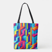 Geometrische Abstrakte Harmonie Tasche (Rückseite)