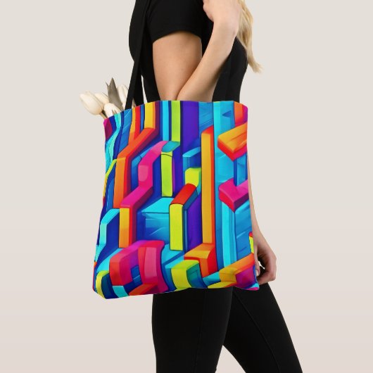 Geometrische Abstrakte Harmonie Tasche (Von Nahem)