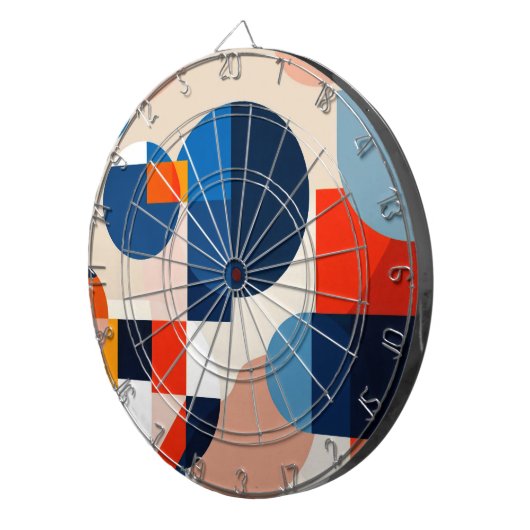 Geometrische Abstrakte Kunst des skandinavischen M Dartscheibe (Vorderseite rechts)