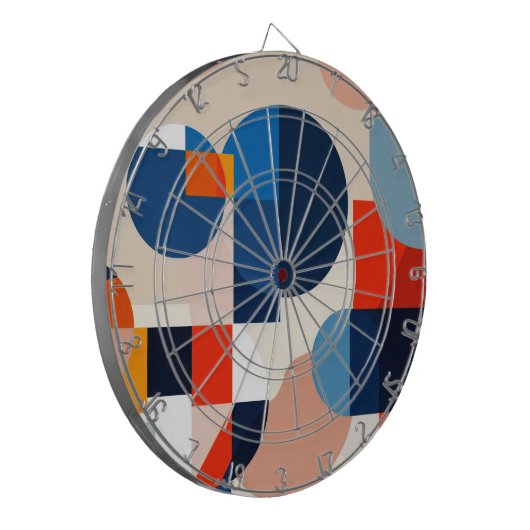 Geometrische Abstrakte Kunst des skandinavischen M Dartscheibe (Vorderseite Links)