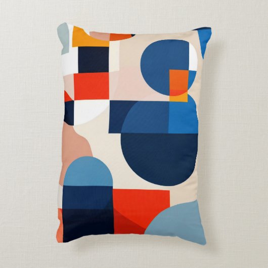 Geometrische Abstrakte Kunst des skandinavischen M Dekokissen (Rückseite(Vertikal))