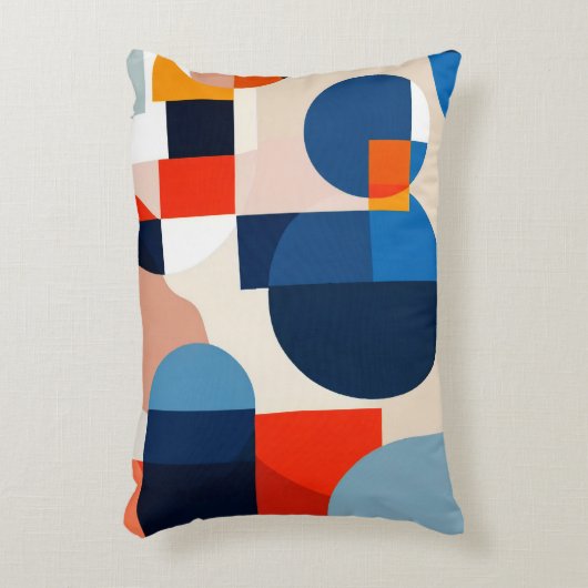 Geometrische Abstrakte Kunst des skandinavischen M Dekokissen (Vorderseite(Vertikal))