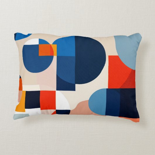 Geometrische Abstrakte Kunst des skandinavischen M Dekokissen (Rückseite)