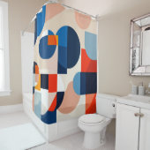 Geometrische Abstrakte Kunst des skandinavischen M Duschvorhang (Beispiel)