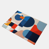 Geometrische Abstrakte Kunst des skandinavischen M Fußmatte (Schrägansicht)
