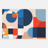 Geometrische Abstrakte Kunst des skandinavischen M Geschenkpapier Set (Vorderseite 3)