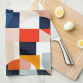 Geometrische Abstrakte Kunst des skandinavischen M Geschirrtuch (Viertel Falte)