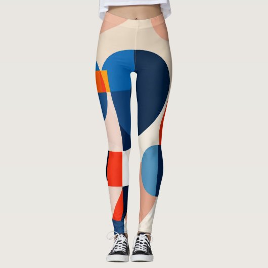Geometrische Abstrakte Kunst des skandinavischen M Leggings (Vorderseite)