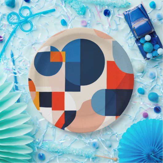 Geometrische Abstrakte Kunst des skandinavischen M Pappteller (Party)