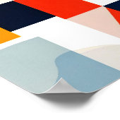 Geometrische Abstrakte Kunst des skandinavischen M Poster (Ecke)