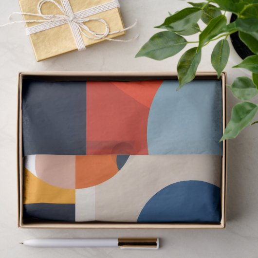 Geometrische Abstrakte Kunst des skandinavischen M Seidenpapier (Geschenk)