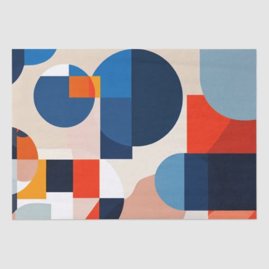 Geometrische Abstrakte Kunst des skandinavischen M Seidenpapier (Vorderseite)