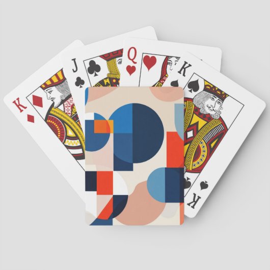 Geometrische Abstrakte Kunst des skandinavischen M Spielkarten (Rückseite)