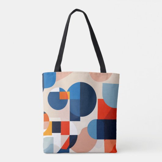 Geometrische Abstrakte Kunst des skandinavischen M Tasche (Rückseite)