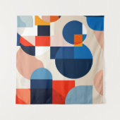 Geometrische Abstrakte Kunst des skandinavischen M Wandteppich (Vorderseite (Horizontal))