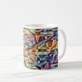 Geometrische Abstrakte Kunst Kaffeetasse (VorderseiteRechts)