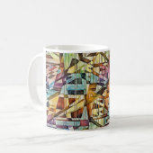 Geometrische Abstrakte Kunst Kaffeetasse (Vorderseite Links)