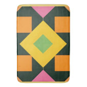 Geometrische Abstrakte Kunst mit lebhaften Farben Badematte (Vorderseite Vertikal)
