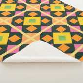 Geometrische Abstrakte Kunst mit lebhaften Farben Sherpadecke (3/4)