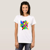 Geometrische Abstrakte Kunst Modernes, feines Desi T-Shirt (Vorne ganz)