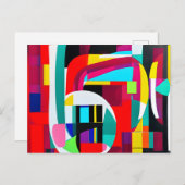 Geometrische Abstrakte Kunst Postkarte (Vorne/Hinten)