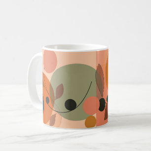 Geometrische abstrakte Kunst. Retro Vintage Kaffeetasse