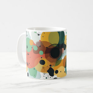 Geometrische abstrakte Kunst. Retro Vintage Kaffeetasse