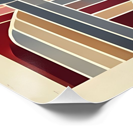 Geometrische Abstrakte Kunst zum Feiern von Frauen Poster (Ecke)