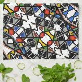 Geometrische abstrakte Kunstdecke Geschirrtuch (Gefaltet)