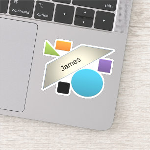 Geometrische Abstrakte Kunstminimalismus Gestalten Aufkleber