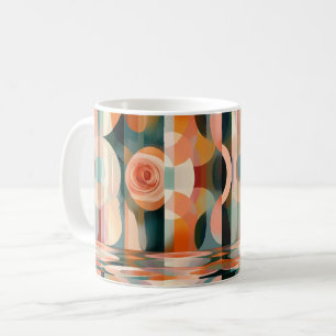 Geometrische abstrakte Kunstwerke. florale Vintag Kaffeetasse