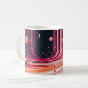 Geometrische abstrakte Kunstwerke. Retro-Vintage Kaffeetasse