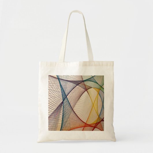 Geometrische Abstrakte Leinwand Tote Bag Tragetasche (Vorne)