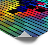 Geometrische Abstrakte Linien Frauen Auge Original Poster (Ecke)