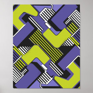 Geometrische Abstrakte Linien und Formen Poster