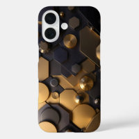 Geometrische Abstrakte Mauer Art - Gold und Bl