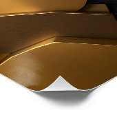 Geometrische Abstrakte Mauer Art - Gold und Bl Poster (Ecke)