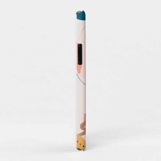 Geometrische abstrakte minimale moderne Pastell Case-Mate iPhone Hülle (Hinten/Rechts)