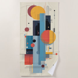 Geometrische abstrakte moderne Kunstkomposition Strandtuch