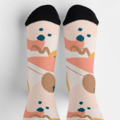 Geometrische abstrakte moderne Pastellsocken Socken (Oben)