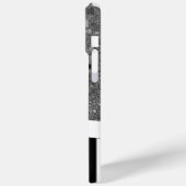 Geometrische Abstrakte Monogramm-Schwarz-weiße Str Case-Mate iPhone Hülle (Rückseite / Links)