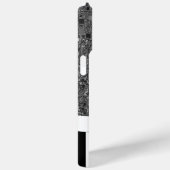 Geometrische Abstrakte Monogramm-Schwarz-weiße Str Case-Mate iPhone Hülle (Rückseite / Rechts)