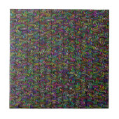 Geometrische Abstrakte Mosaikkunst Fliese (Vorderseite)